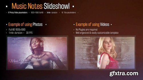 Videohive Music Notes Slideshow 19552297