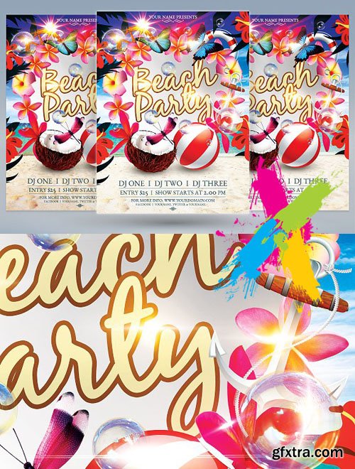 CM - Beach Party Flyer 1695656