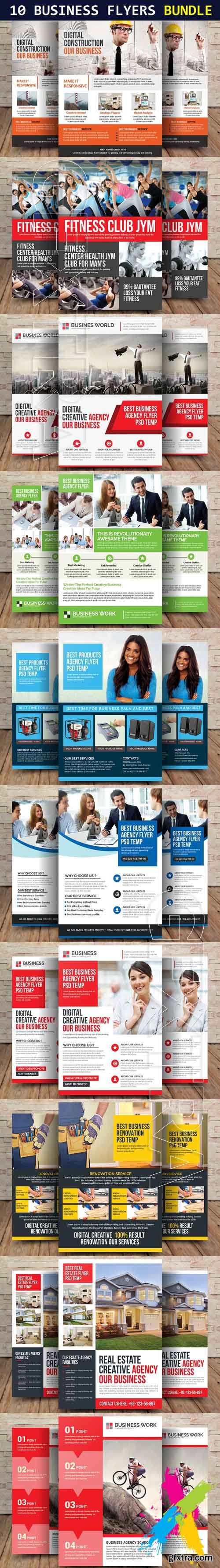 CM - 10 Multi Business Flyers Bundle 1693984