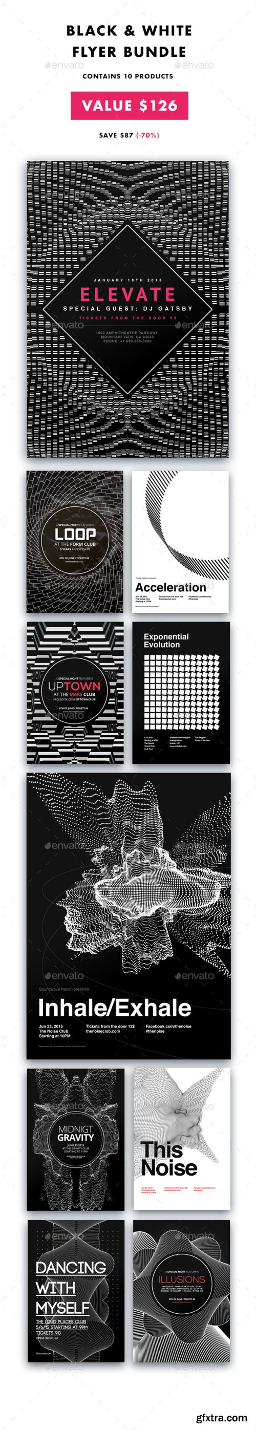 GR - Black & White Poster / Flyer Bundle 20313904