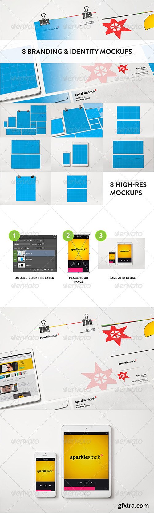 Graphicriver - 8 Clean Identity & Branding Mockups 8494828