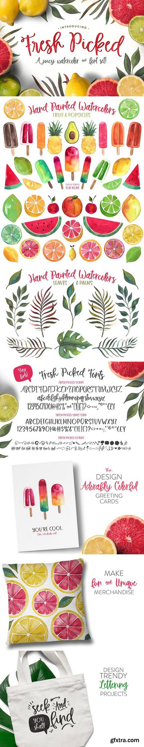 CM - Fresh Picked Watercolor & Font Kit 1658279