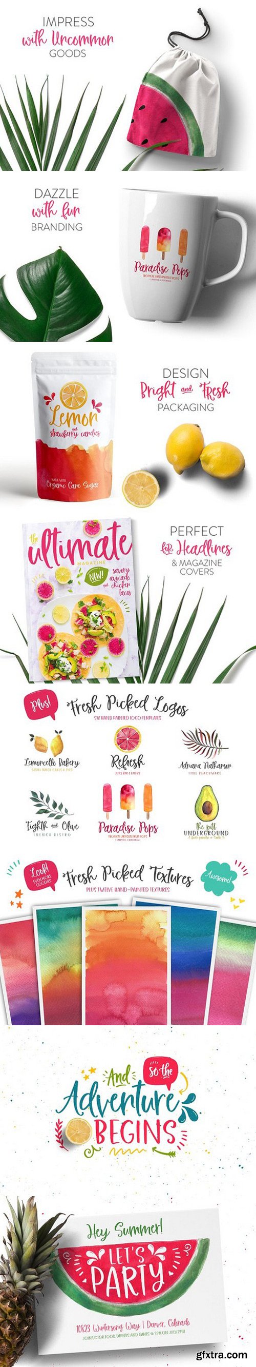 CM - Fresh Picked Watercolor & Font Kit 1658279