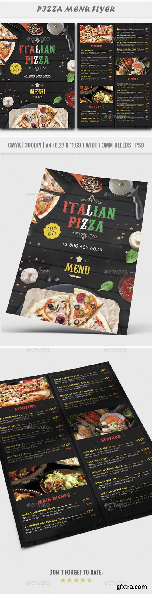 GR - Pizza Menu Flyer | Restaurant 20337476