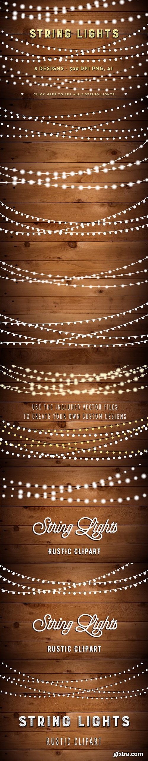 CM - String Lights Clip Art Set - PNG, AI 1625648