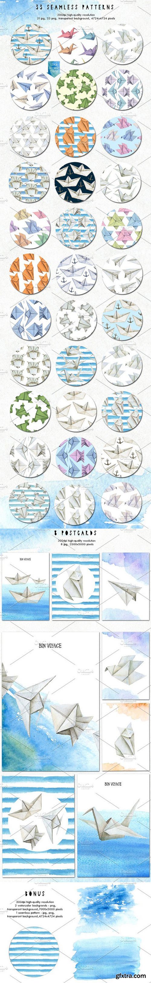 CM - ORIGAMI Watercolor Design Set 1618270