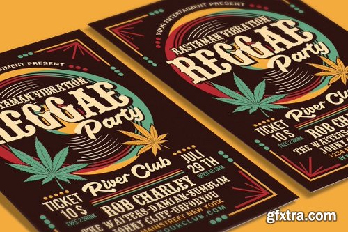 Reggae Music Party Flyer