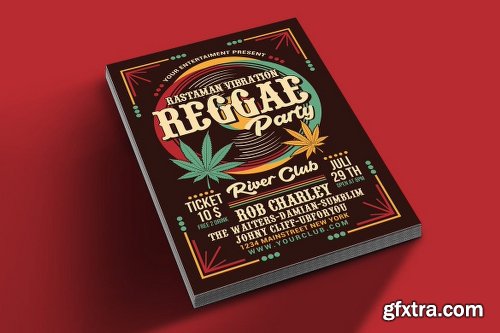 Reggae Music Party Flyer