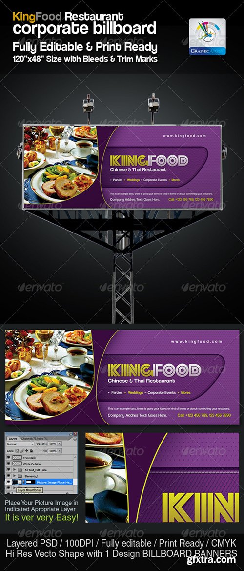 Graphicriver Corporate Restaurant Billboard Sinage 2413511