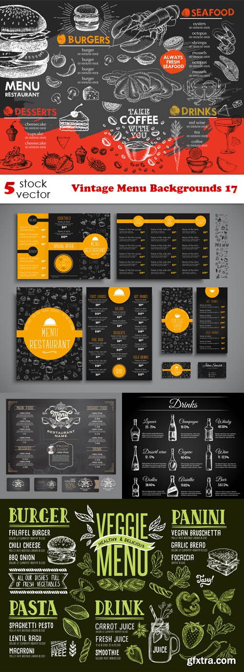 Vectors - Vintage Menu Backgrounds 17