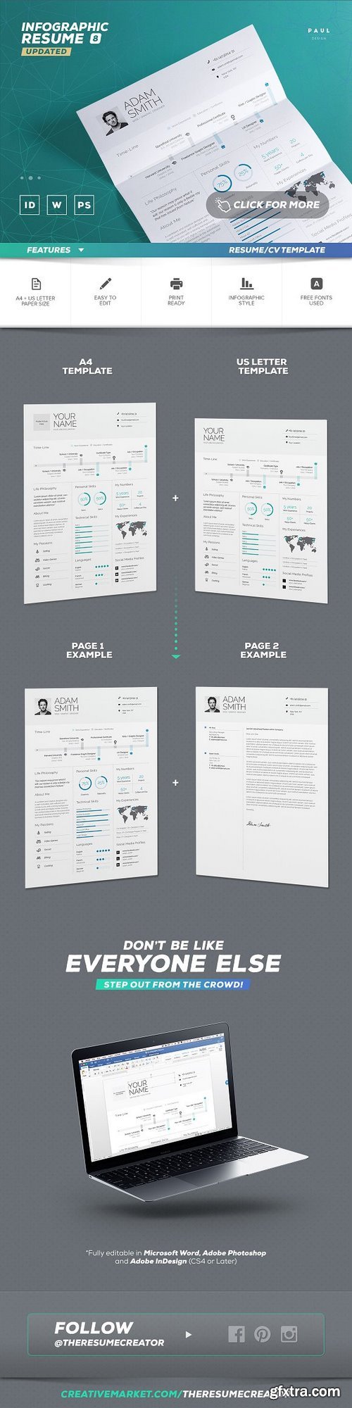 CM - Infographic Resume / Cv Vol. 8 1326302