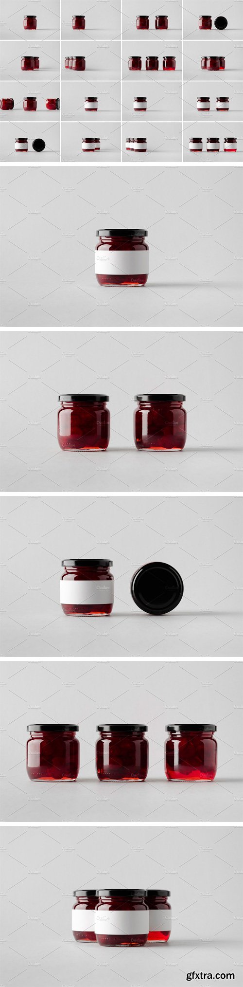 CM - Cherry Jam Jar Mock-Up Photo Bundle 1624588