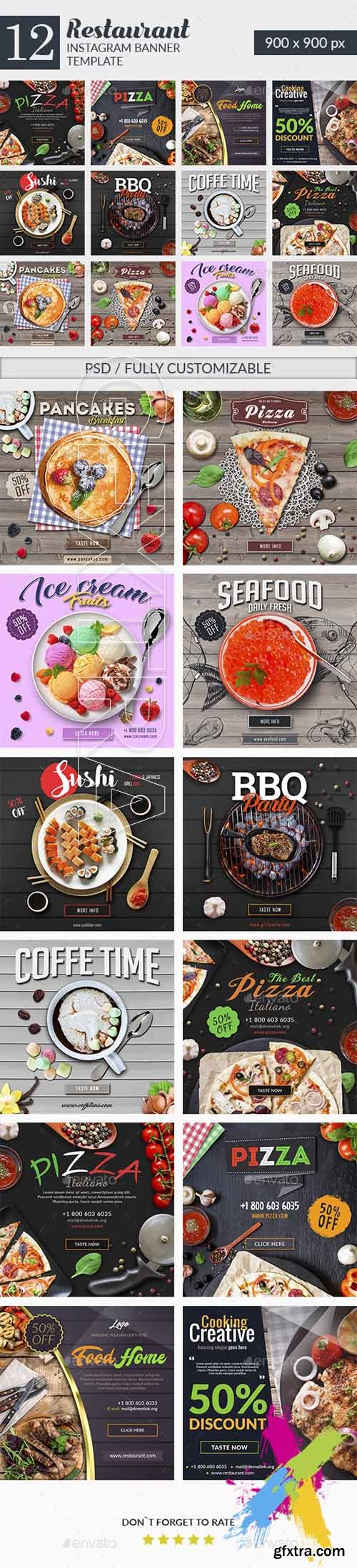 Graphicriver - Food & Restaurant Instagram Banners 20295967