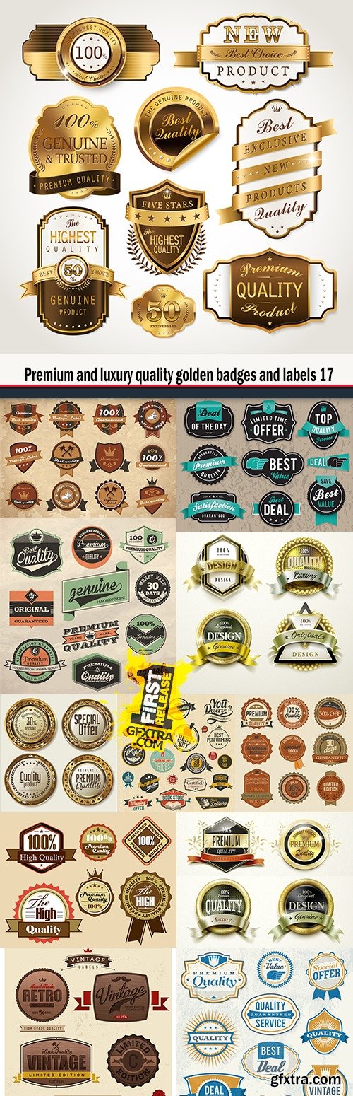 Premium and luxury quality golden badges and labels 17