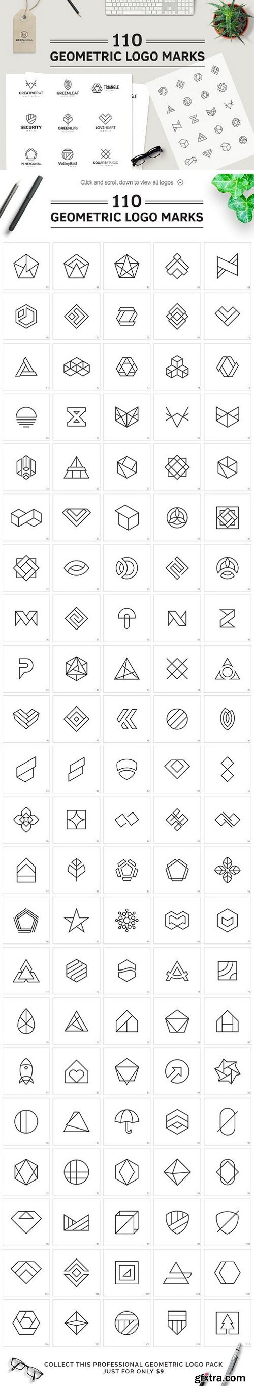 CM - 110 Geometric Logo Pack 1617665