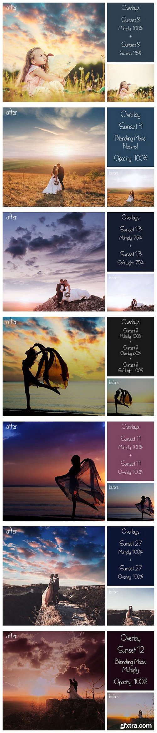 CM - 30 Dramatic Sunset Sky Overlays 1644282