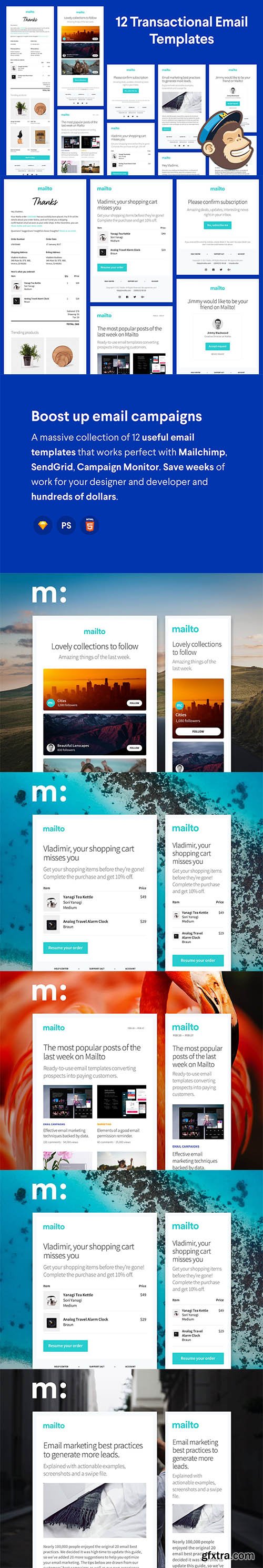 Mailto - 12 Email Templates Huge Bundle - CM 1337352