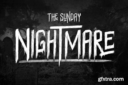 CreativeMarket Sunday Nightmare Typeface 725172