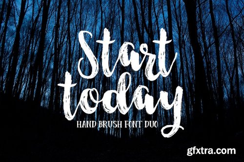 CreativeMarket Start Today - Brush Font Duo 1112443