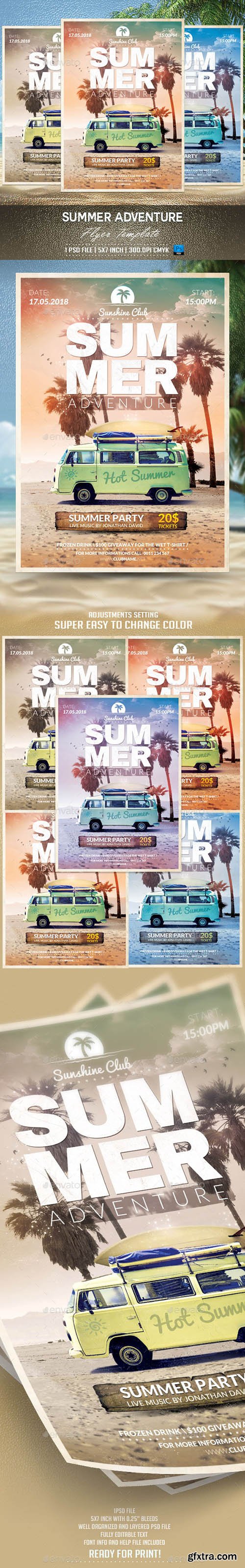 Graphicriver Summer Adventure Flyer Template 11287799