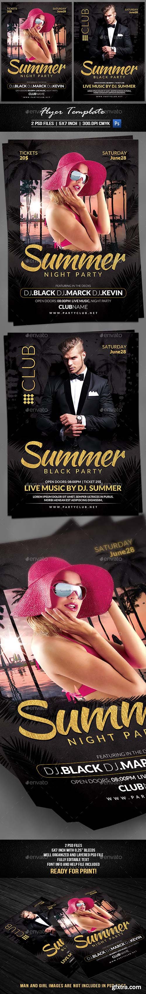 Graphicriver Summer Night Party Flyer Template 19719091