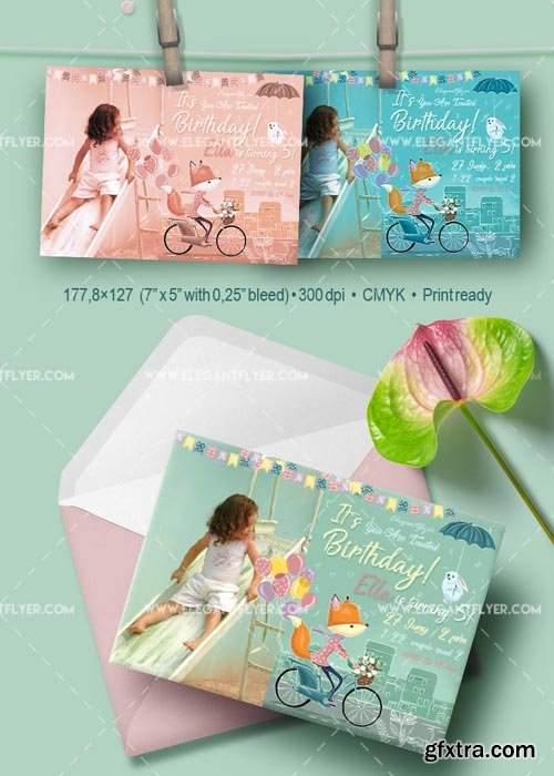 Birthday Party V04 Invitation PSD Template