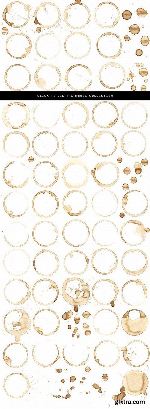 CM - 80 Coffee Stains, Rings & Splatters 916621