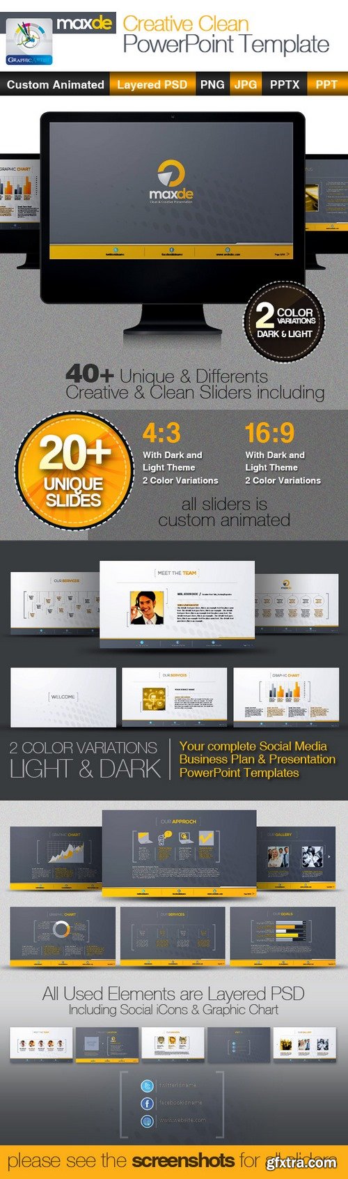 Graphicriver - MaxDe Creative Clean PowerPoint Templates 3037672