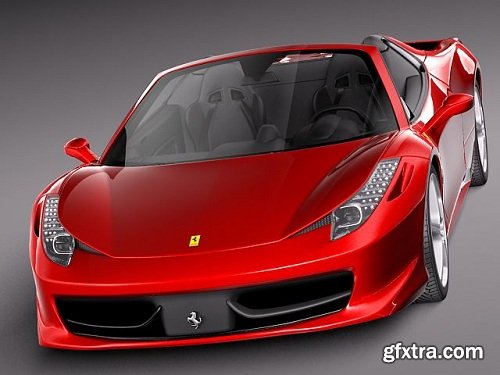 Ferrari 458 Spider 2013 3d Model