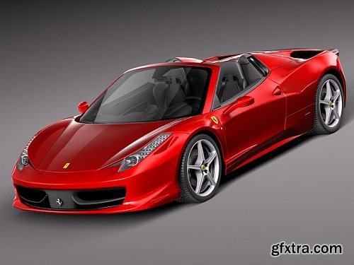 Ferrari 458 Spider 2013 3d Model