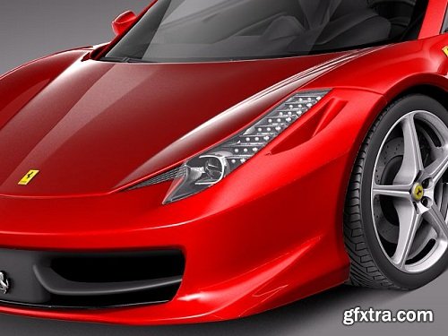 Ferrari 458 Spider 2013 3d Model