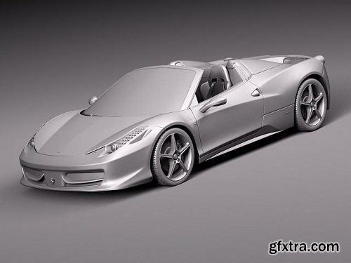 Ferrari 458 Spider 2013 3d Model