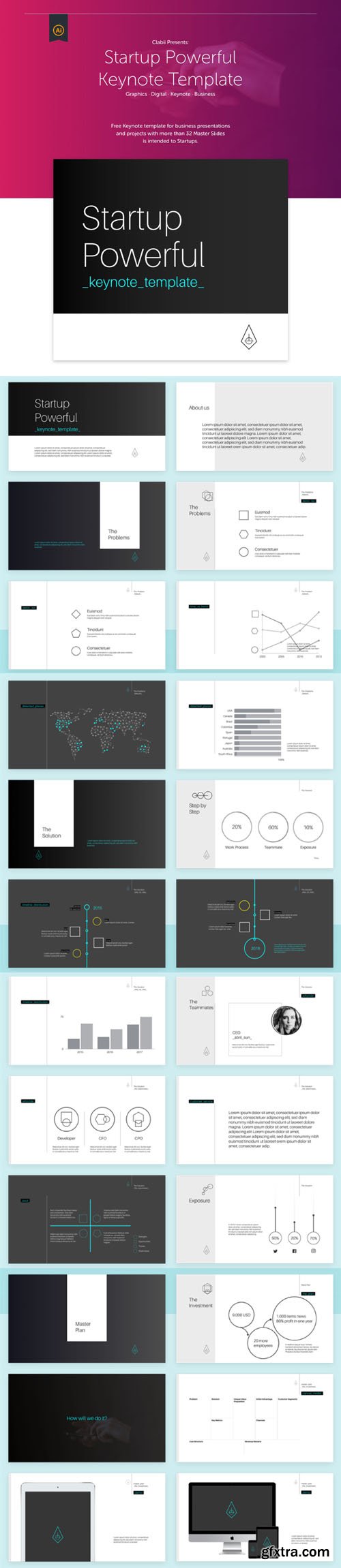 Startup Powerful Keynote Presentation Template