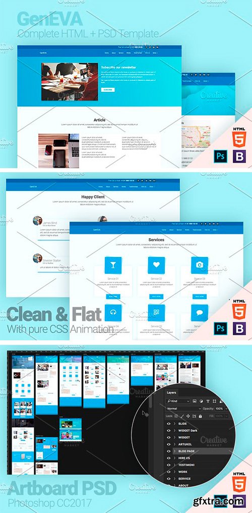 CM - GenEVA HTML + PSD Template 1642392
