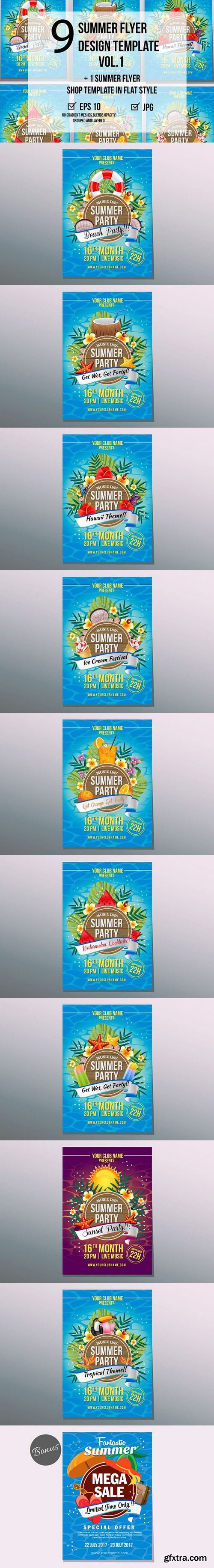 CM - 12 Summer Poster Design Template 1626824