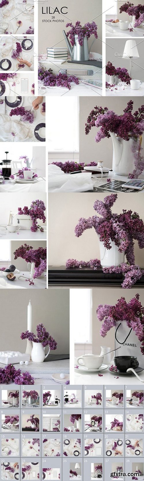 CM - FLOWERS OF LILAC. 28 STOCK PHOTOS. 1636373