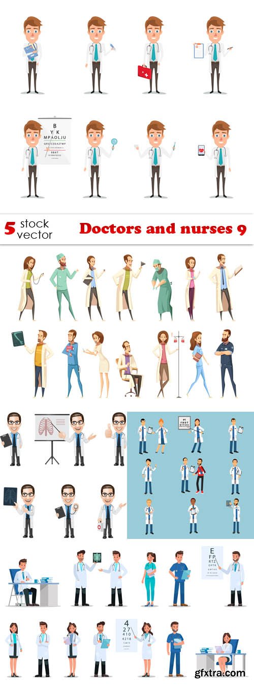 Vectors - Doctors and nurses 9