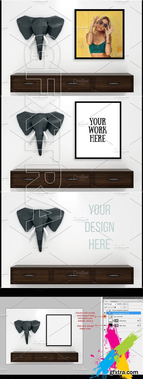 CM - Wall Art Poster Frame Mockup 1694491