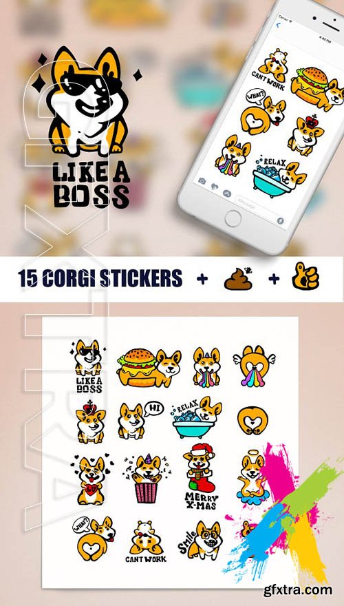 CM - Corgi emoji stickers 1693742