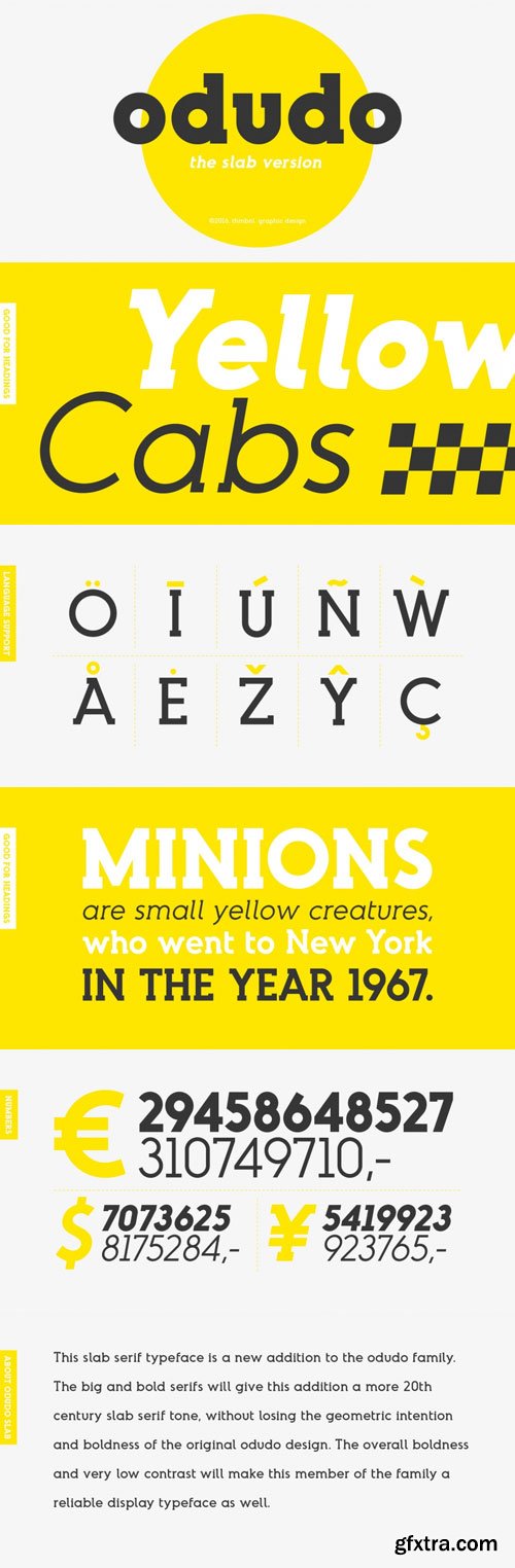 Odudo Slab Font Family $25