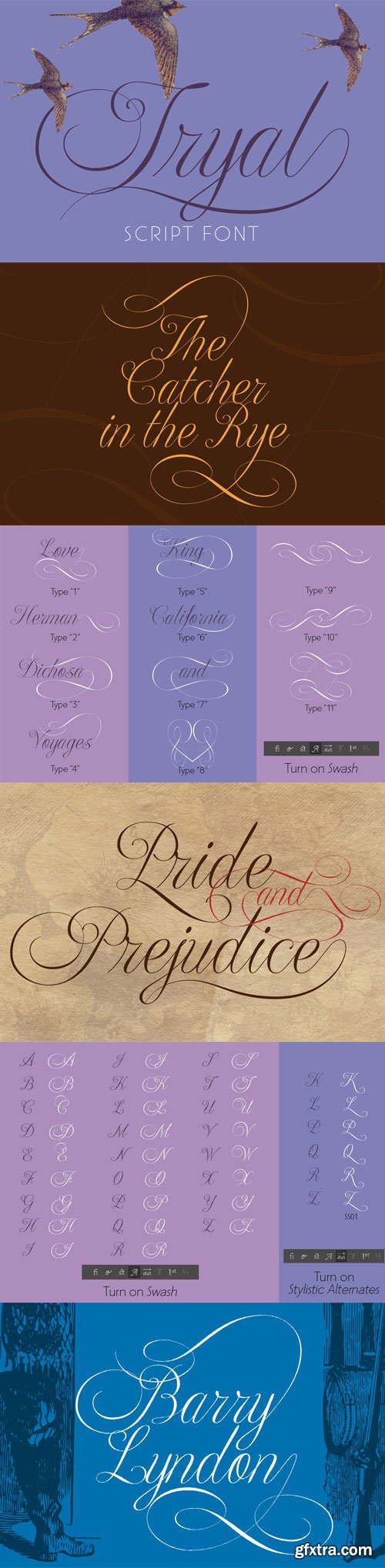 Tryal Script Font Family $25