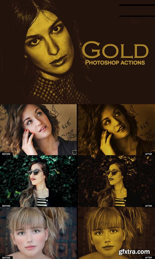 Gold Effect Photoshop Actions