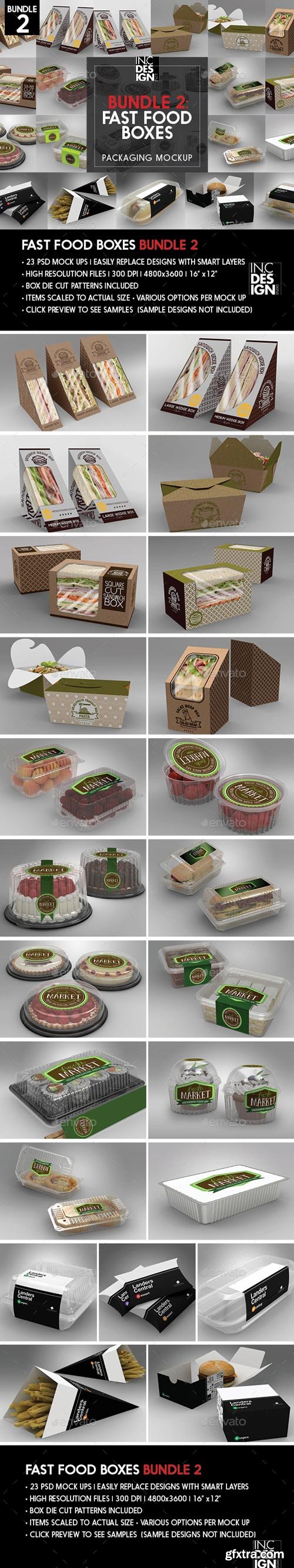 GraphicRiver - Fast Food Boxes Mock Up Bundle 2 - 20288036