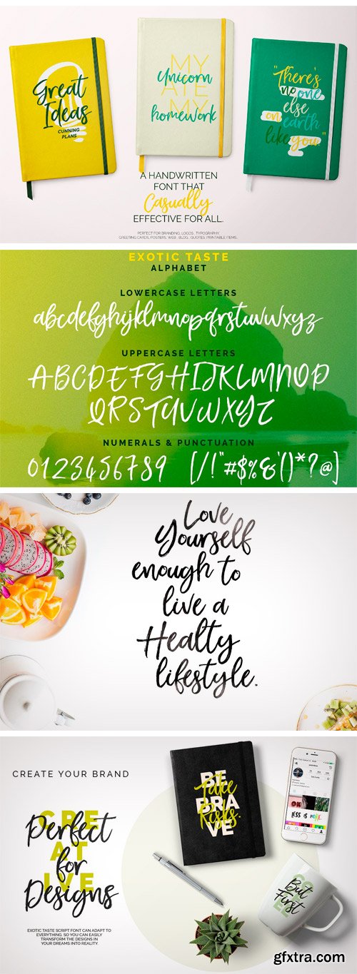 CM - New! ExoticTaste Script Font 1682085