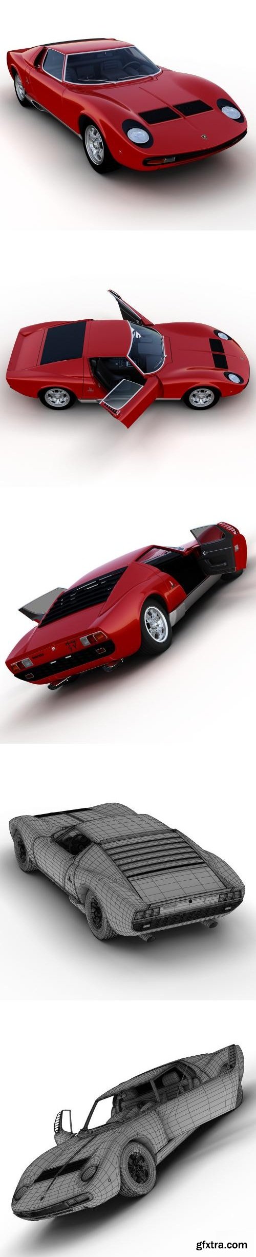 Lamborghini Miura P400 SV 3d Model