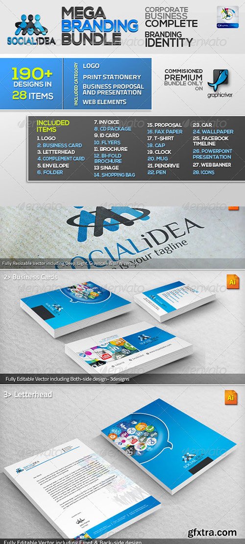 Graphicriver - Socialidea: Social Media ID Mega Branding Bundle 3598981