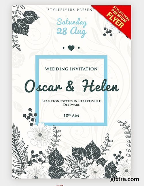 Wedding PSD Flyer Template