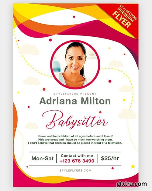 Babysitting V05 PSD Flyer Template