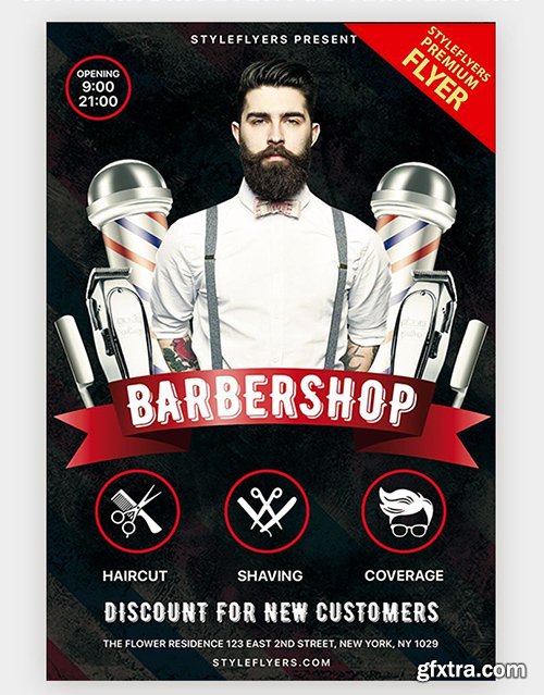 Barbershop V02 PSD Flyer Template