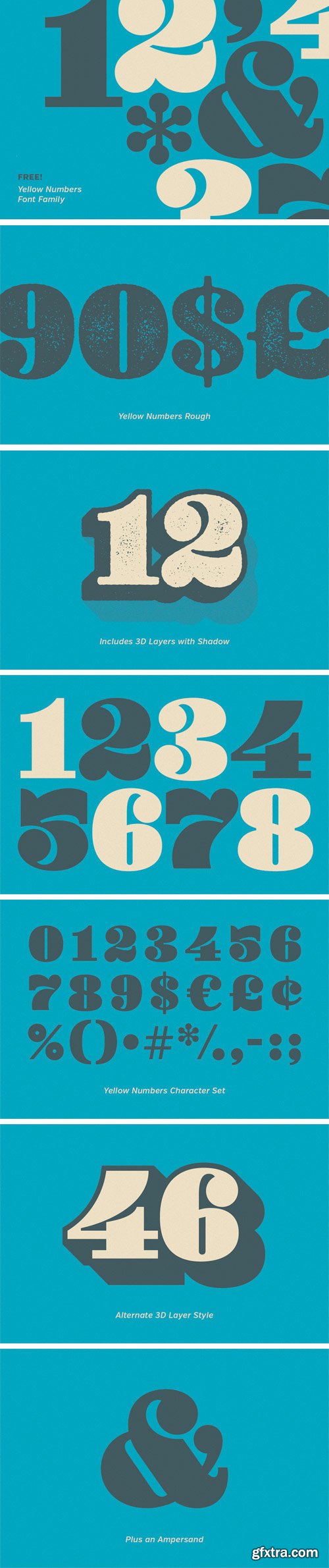 Yellow Numbers Font Family